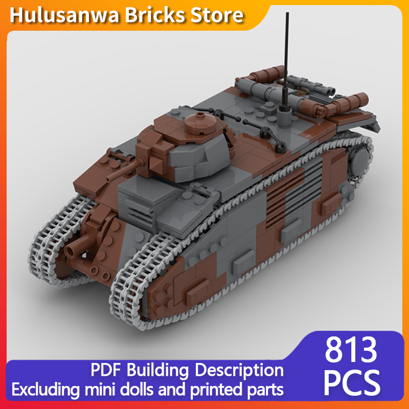Lego Compatible Military Tank - Modelo de Tanques Militares B1 Bis,